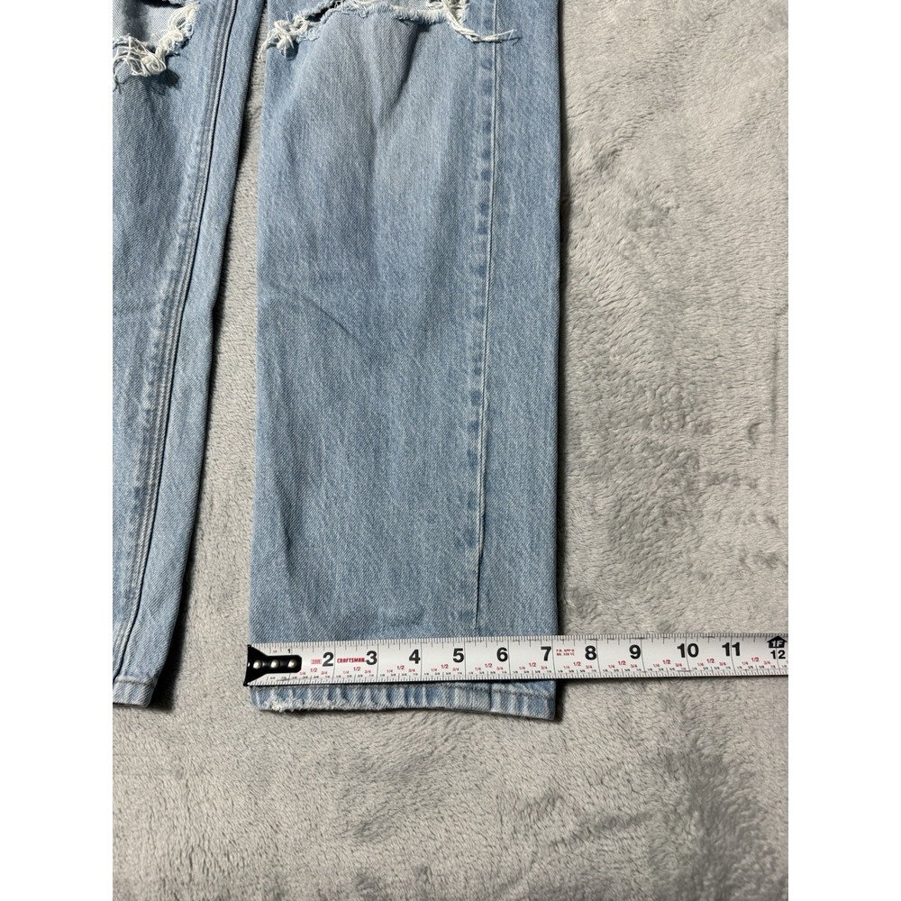 American Eagle 90's Straight Women's 4 Long Light Wash Blue Denim Jeans 28x32 - Picture 2 of 9